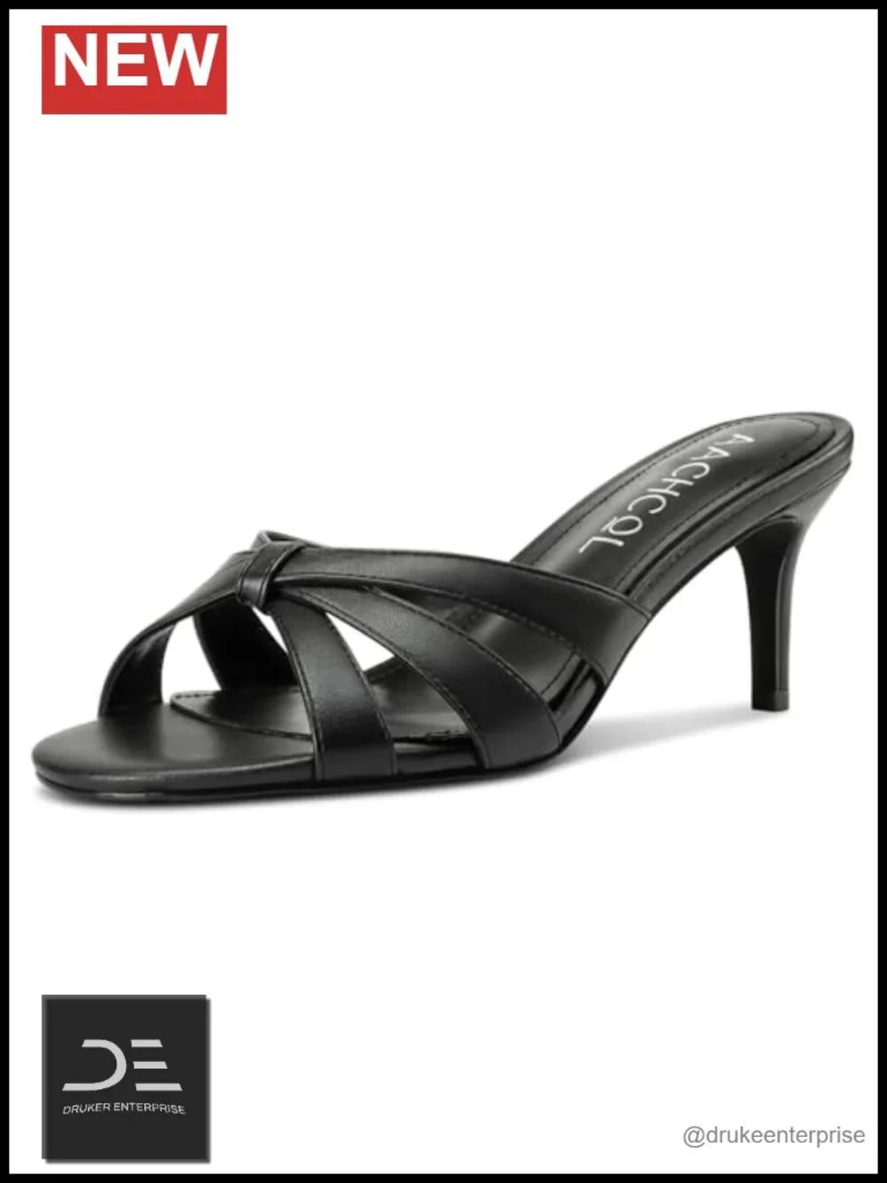 Women's Strappy Kitten Heels Open Toe Mules Slip-On Low Heel Sandals Party Shoes
